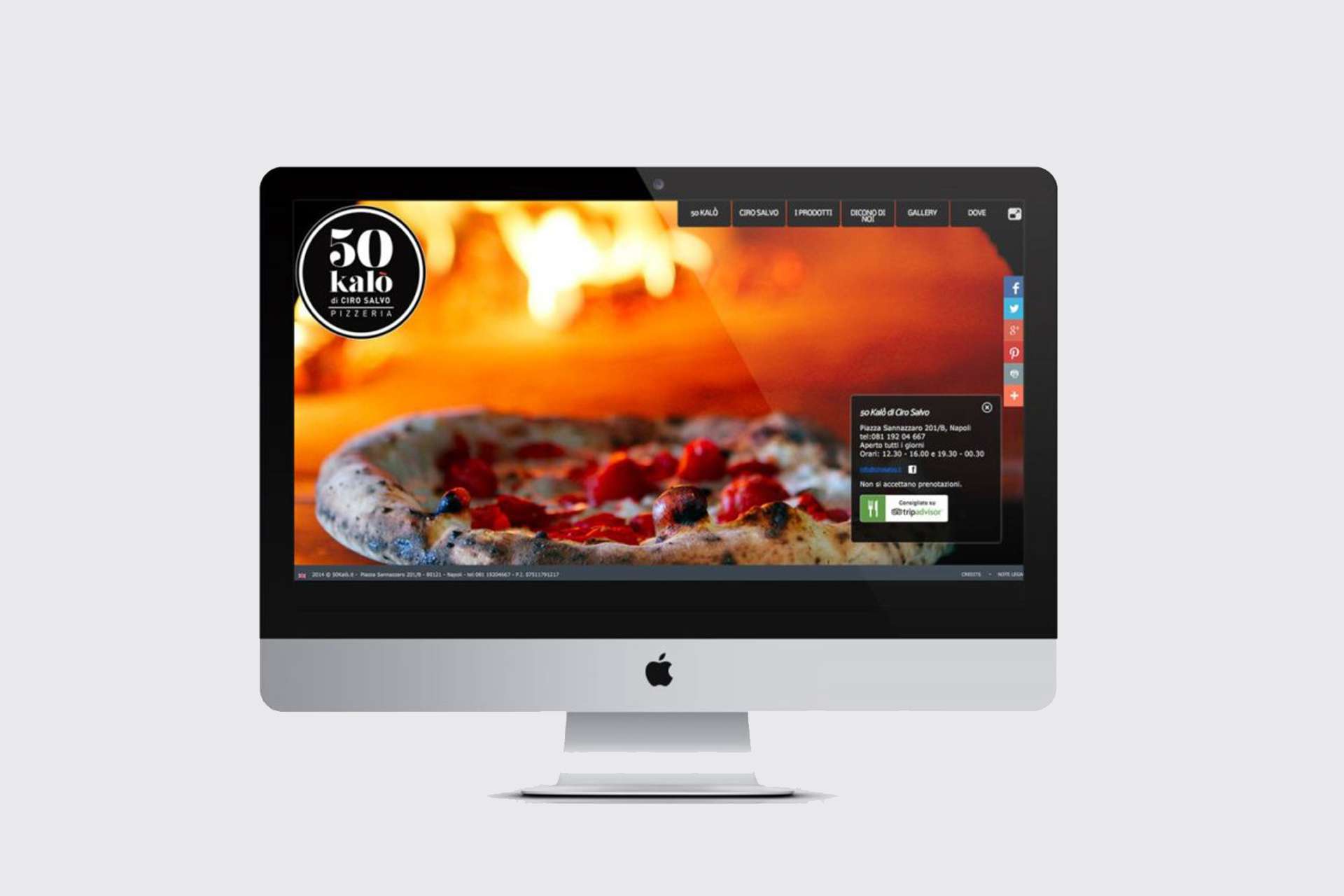 Realizzazione sito web 50 Kalò di Ciro Salvo -Web agency Napoli - Libellula Grafica Lab