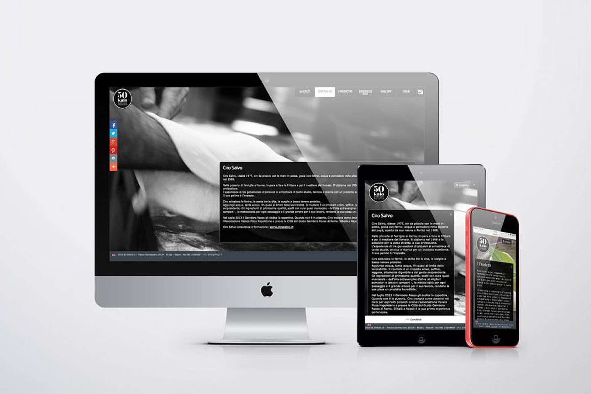Realizzazione sito web 50 Kalò di Ciro Salvo - Web Agency Napoli