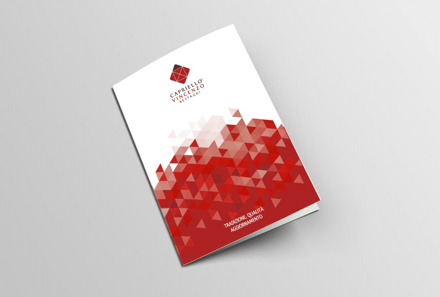 Brochure Capriello Vincenzo Restauri - Agenzia di comunicazione - Libellula Grafica Lab