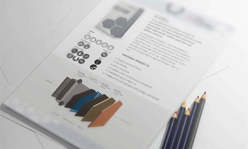 Creazione e grafica schede tecniche New Coming settore costruzioni -Agenzia di Comunicazione e Web Libellula Grafica Lab