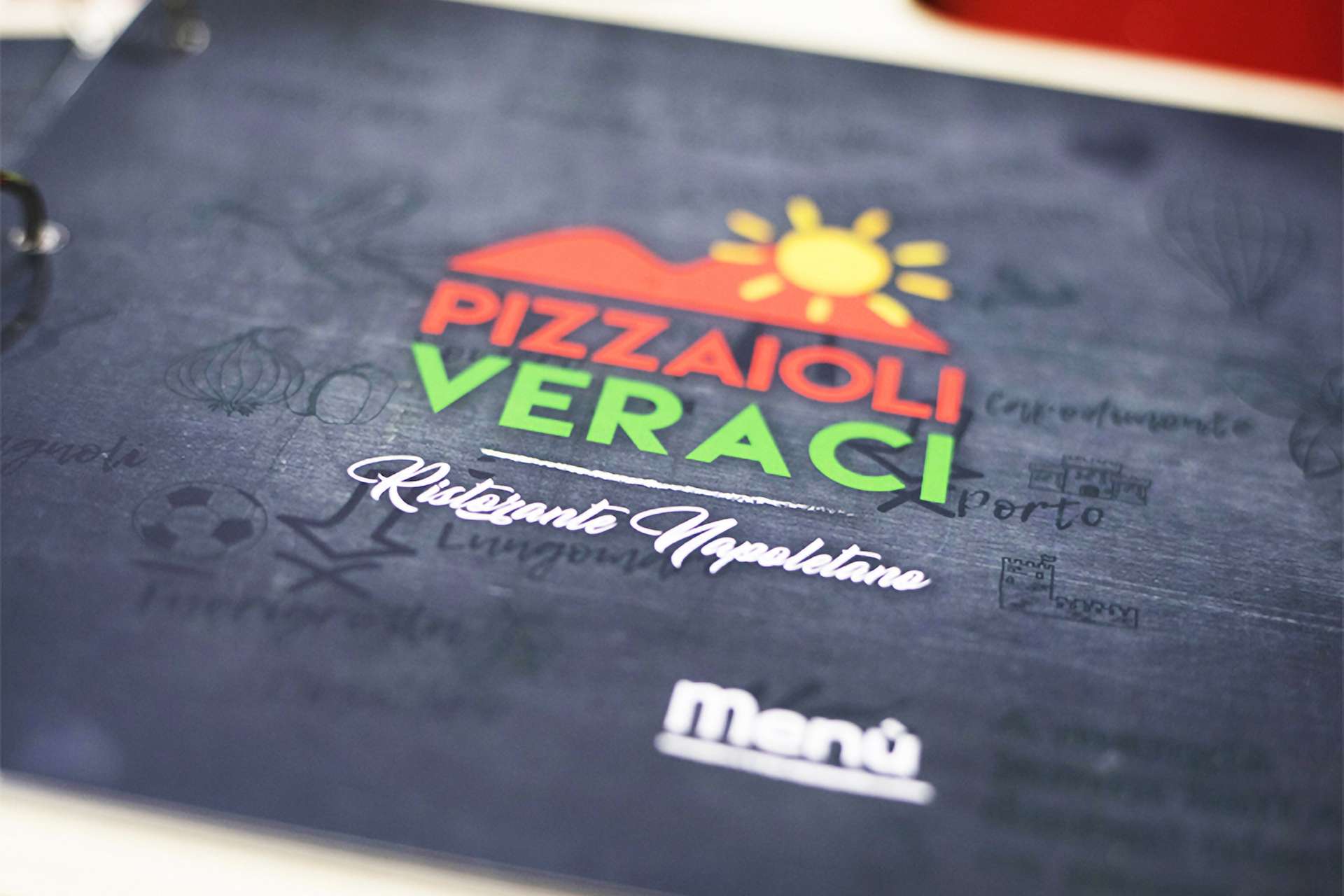 Immagine grafica e logo locale food napoli PIZZAIOLI VERACI Agenzia di comunicazione Napoli - Libellula Grafica Lab