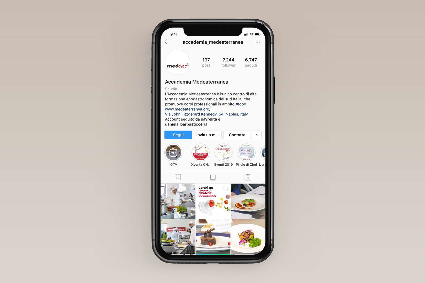 Social Media Instagram MEDEATERRANEA Agenzia di comunicazione Napoli - Libellula Grafica Lab