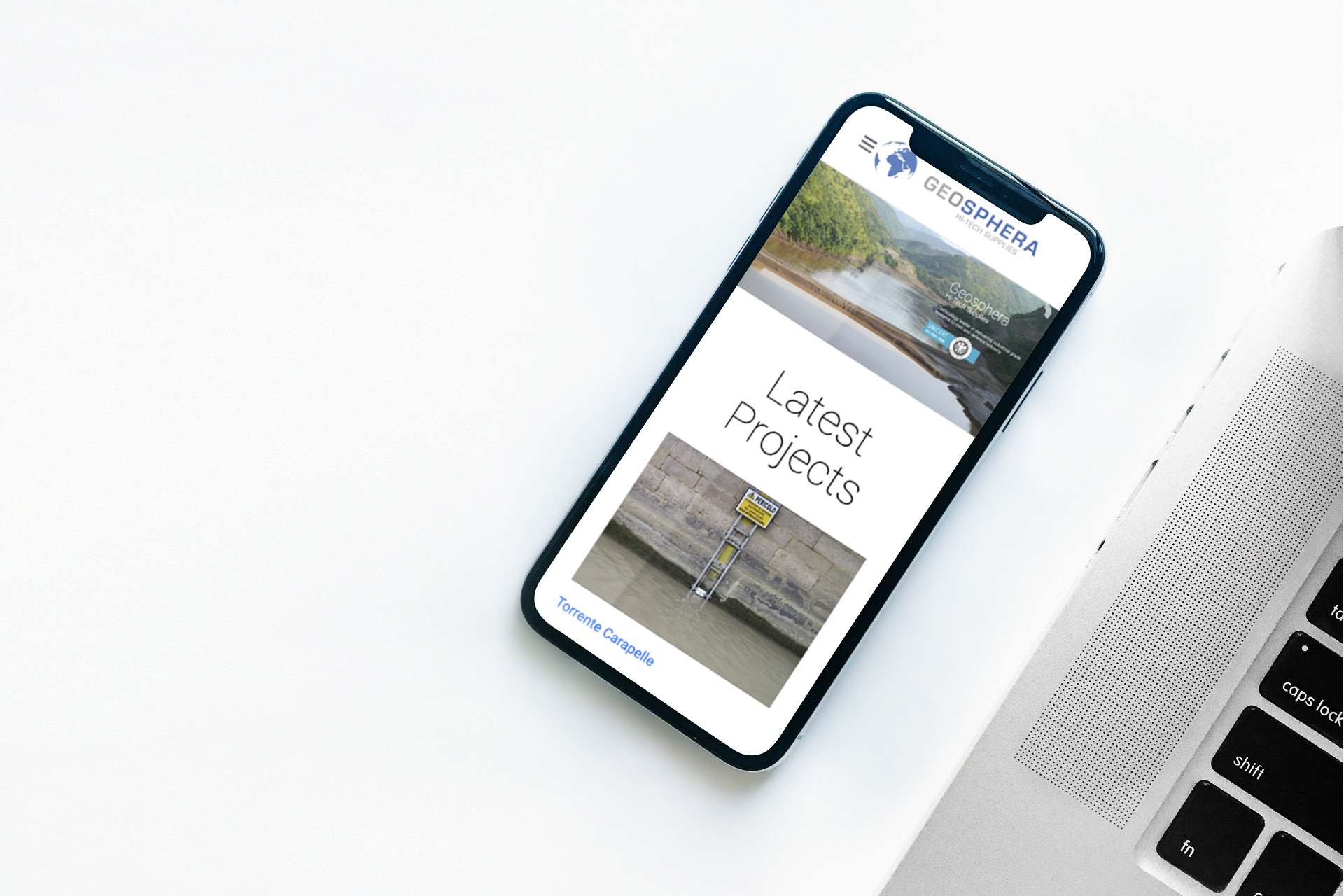 Realizzazione sito web Geosphera - Agenzia di comunicazione Napoli - Libellula Grafica Lab