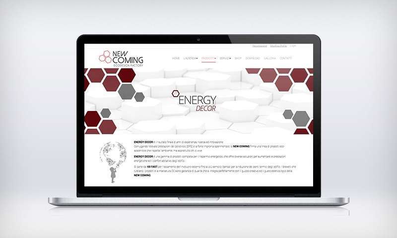 Creazione e sviluppo sito web New Coming- Agenzia di Comunicazione e Web Libellula Grafica Lab