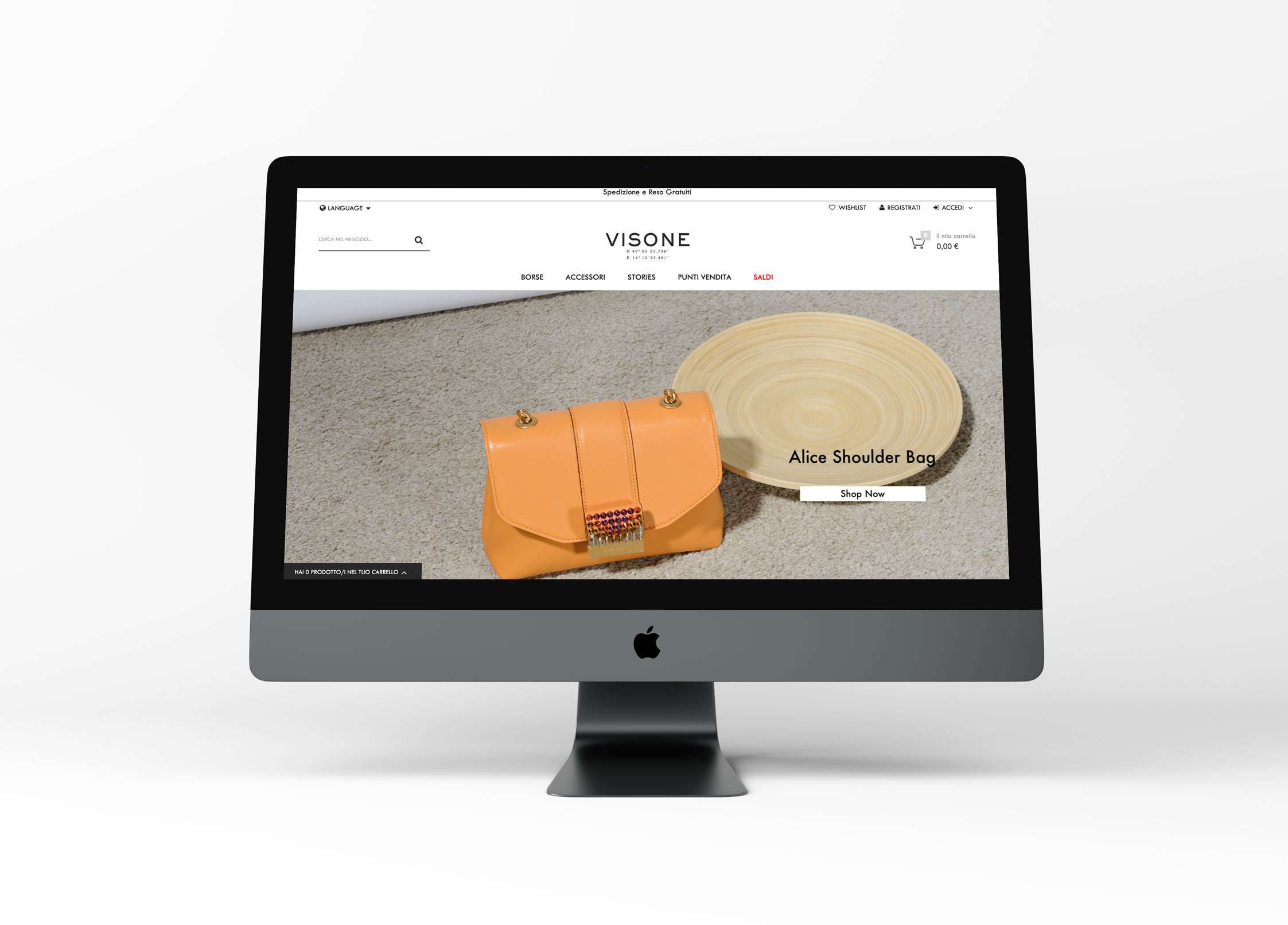 Sezione Saldi sito web FRANCESCO VISONE-Agenzia di Comunicazione e Web Libellula Grafica Lab