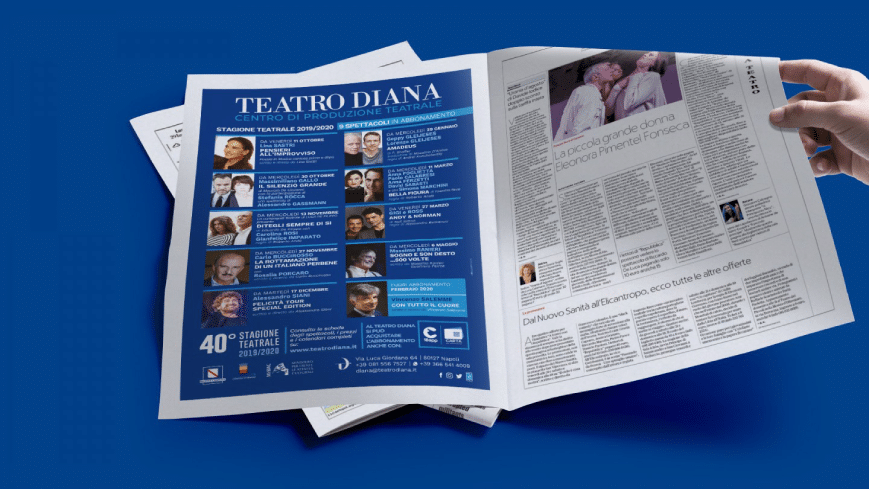 Teatro Diana - Inserzione pubblicitaria - Agenzia di comunicazione Napoli - Libellula Grafica Lab