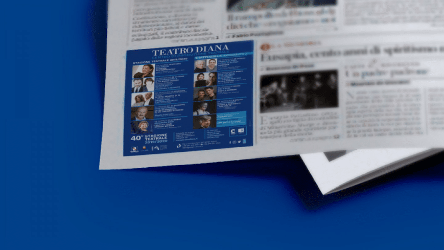 Teatro Diana - Inserzione pubblicitaria - Agenzia di comunicazione Napoli - Libellula Grafica Lab