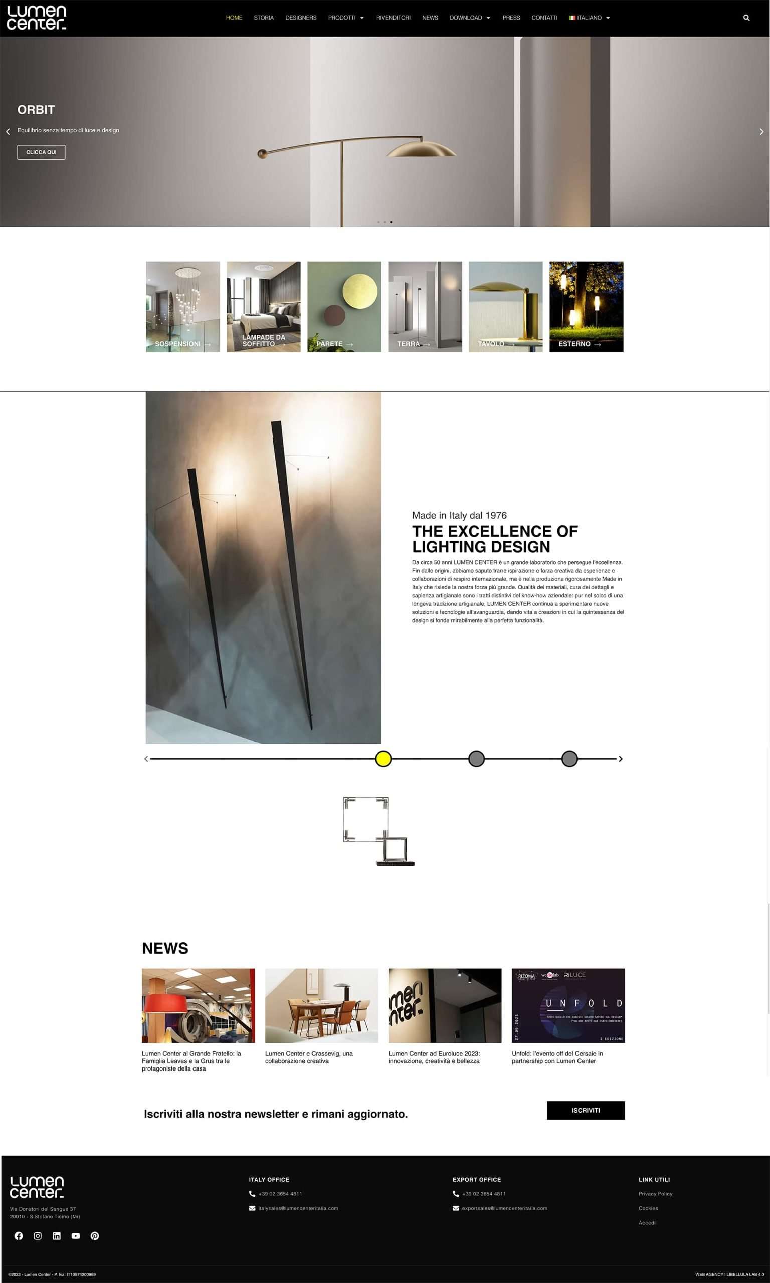 SITO WEB LUMEN CENTER libellula lab