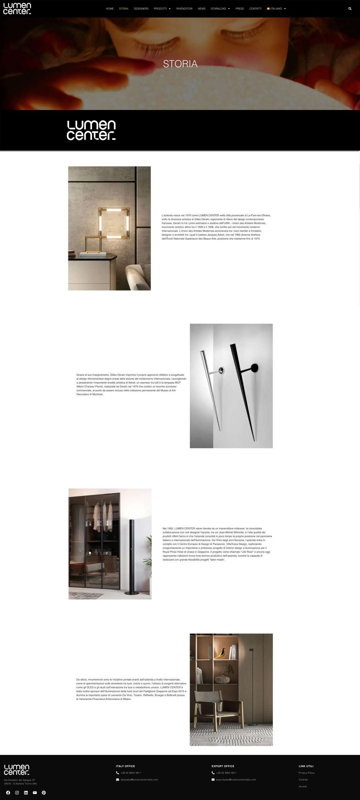 home lumen center storia